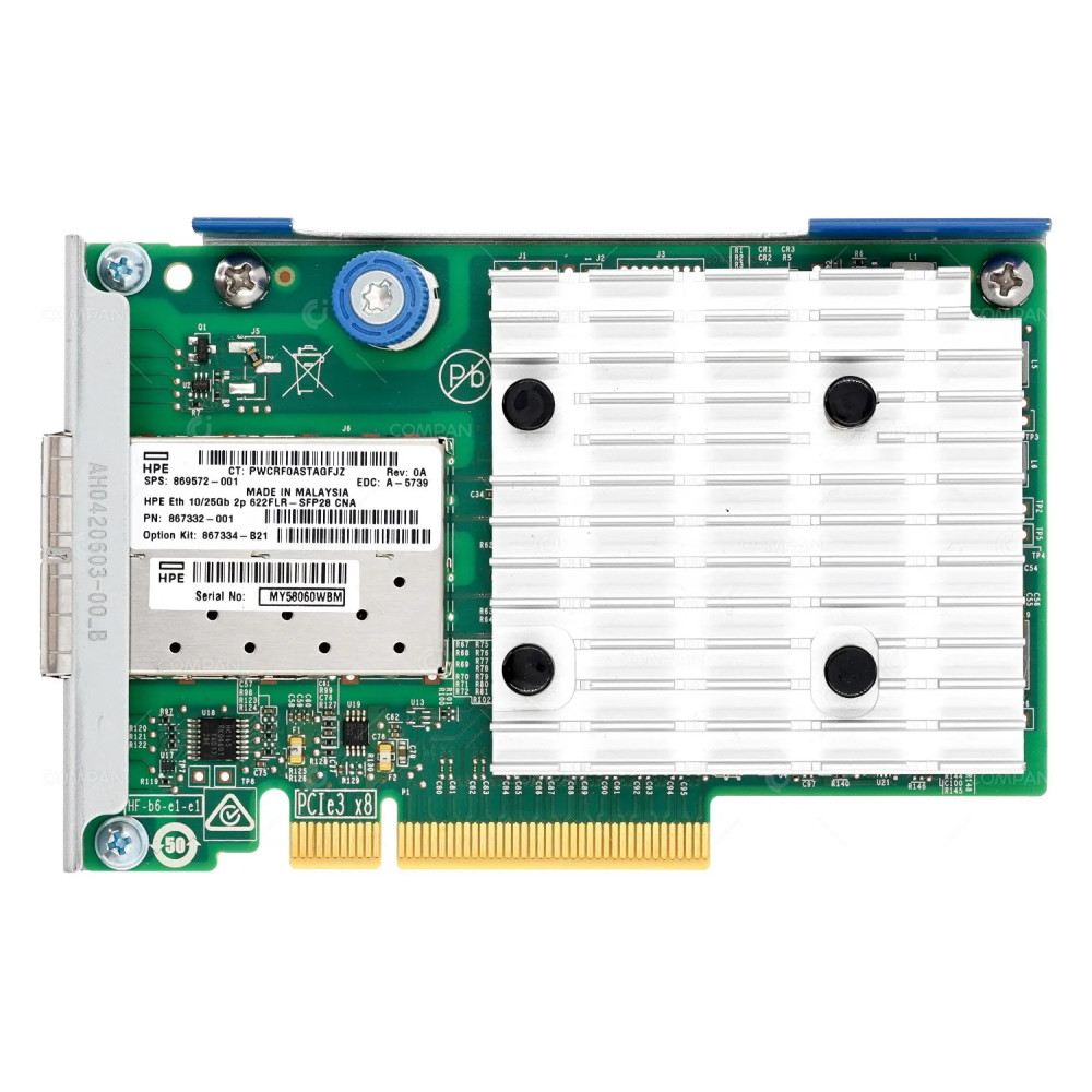 869572-001 HP DUAL PORT 25GB SFP28 622FLR CONVERGED NETWORK ADAPTER